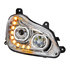 35742 by UNITED PACIFIC - Headlight Assembly - LED, RH, Chrome Housing, High/Low Beam, with 9 LED Amber Signal (Sequential), 100 LED White DRL, 6 LED Side Marker