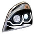 31271 by UNITED PACIFIC - Projection Headlight Assembly - RH, Black Housing, High/Low Beam, H7/H1/3157 Bulb, with Signal Light and Dual LED Position Light Bar