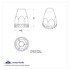 10064CB by UNITED PACIFIC - Wheel Lug Nut Cover Set - 33mm x 2 3/4", Chrome, Plastic, Original, Thread-On