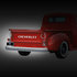 C7001R-1 by UNITED PACIFIC - Tail Light Assembly - With Black Housing & Stainless Steel Bezel, Red Glass Lens, with Blue Dot, Passenger Side, for 1940-53 Chevy and GMC Truck