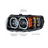 35787 by UNITED PACIFIC - Headlight Assembly - RH, LED, Black Housing, High/Low Beam, with 6 LED Signal and 100 LED Position Light