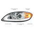 31179 by UNITED PACIFIC - Projection Headlight Assembly - LH, Chrome Housing, High/Low Beam, H7/H1/3457 Bulb, with Signal Light, LED Position Light Bar and Side Marker