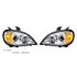31346 by UNITED PACIFIC - Projection Headlight Assembly - RH and LH, Chrome Housing, High/Low Beam, H7, 1157 Bulb, with Signal Light