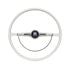 110717 by UNITED PACIFIC - United Pacific 15 ¾" OEM Style Steering Wheel for 1962-71 Volkswagen Beetle/Karmann Ghia/Type 3, VW OEM Style Steering Wheel, Wolfsburg Crest - Grey