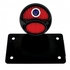86820 by UNITED PACIFIC - Tail Light - Black, 1928 DUO Lamp, Blue Dot Style, LED, with Horizontal Mounting Bracket