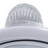 32043 by UNITED PACIFIC - Guide Headlight - 682-C Style, RH/LH, 7", Round, Chrome Housing, H4 Bulb, with 10 Amber LED Accent Light and Top Mount, 6 LED Signal Light, Clear Lens