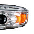 35802 by UNITED PACIFIC - Projection Headlight Assembly - LH, Chrome Housing, High/Low Beam, H11/HB3 Bulb, with Amber LED Signal Light, White LED Position Light and Amber LED Side Marker
