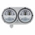 31201 by UNITED PACIFIC - Headlight - 8 High Power, LED, RH/LH, 5-3/4", Round, Silver Housing, High/Low Beam