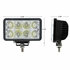 36507 by UNITED PACIFIC - Work Light - Vehicle-Mounted, 8 High Power, LED, Rectangular, with Chrome Reflector