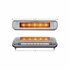 110265 by UNITED PACIFIC - License Plate Light - Chrome, with Amber LED Auxiliary Light, Amber LED/Amber Lens