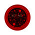 38171 by UNITED PACIFIC - Clearance/Marker Light - Red LED/Red Lens, Round Design, 2", 9 LED, 2 Female Bullet Plugs