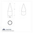 10351B by UNITED PACIFIC - Wheel Lug Nut Cover Set - Chrome, Super Spike Pickup