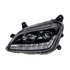 35781 by UNITED PACIFIC - Projection Headlight Assembly - LH, Black Housing, High/Low Beam, H7 Bulb, with LED Signal (Sequential) and LED Position Light