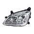 35779 by UNITED PACIFIC - Projection Headlight Assembly - LH, Chrome Housing, High/Low Beam, H7 Bulb, with LED Signal (Sequential) and LED Position Light
