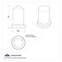 10117CB by UNITED PACIFIC - Wheel Lug Nut Cover Set - 33mm x 3 3/16", Chrome, Plastic, Pointed, with Flange, Push-On Style