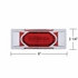 36894 by UNITED PACIFIC - Clearance/Marker Light, with Chrome Bezel, 16 LED, Reflector, Red LED,/Red Lens