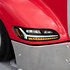 35764 by UNITED PACIFIC - Headlight - 12V, Black, 6 LED, Passenger Side, for Peterbilt 386 (2005-2015) & 387 (1999-2010)