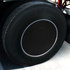 10360 by UNITED PACIFIC - Axle Cover Kit - Rear, Flat Aero, Matte Black, Fits 22.5" X 8.25" Wheels