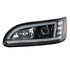35767 by UNITED PACIFIC - Projection Headlight Assembly - LH, Black Housing, High/Low Beam, H7 Quartz Bulb, with 24 LED Signal (Sequential), 18 LED DRL/Position Light and Side Marker