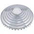 United Pacific SBC01-15 Wheel Cap Wheel Cap - 15" Diameter Starburst Ripple Style, Chrome Finish