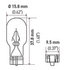 921 by HELLA USA - Miniature Light Bulb - Standard, 12V, 16W, W2.1 x 9.5d Base, T5, Incandescent