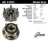 401.61002 by CENTRIC - Premium Hub and Bearing Assembly, With ABS Tone Ring / Encoder