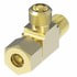 71X6 by WEATHERHEAD - Compression And Self align Brass Male Run Tee 3/8" Tube Size 1/4" Pipe Threads