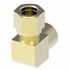Weatherhead 70X3 Hydraulic Hose Compression And Self align Brass 90º Female Elbow 3/16" Tube Size 1/8" Pipe Threads