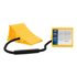 44470 by CAMCO - Wheel Chock, Double, with Rope and Handle, Yellow, Hard Plastic, fits Tires Up To 26 in. Diameter