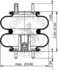 64712 by CONTITECH - Double Convoluted Air Spring - 8 in. Design Height, 9.8 in. Max Diameter (AS6884)