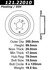 Centric 121.2201 Disc Brake Rotor C-TEK Standard Brake Rotor