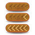 TLED-SOBA by TRUX - Oval Sequential Arrow Amber LED (35 Diodes)