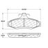 Centric 104.07240 Disc Brake Pad Set PosiQuiet Semi Met Pads