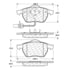 Centric 100.05400 Disc Brake Pad Set Posi Quiet Ceramic Brake Pads with Shims and Hardware