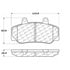 100.04760 by CENTRIC - Posi Quiet Ceramic Brake Pads with Shims and Hardware