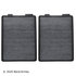 042-2012 by BECK ARNLEY - CABIN AIR FILTER PAIR