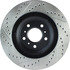 127.62099L by STOPTECH - Sport Drilled & Slotted Brake Rotor, Front Left