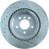 227.34080R by STOPTECH - Select Sport Drilled and Slotted Brake Rotor, Rear Right
