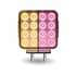 TLED-SDXPINK by TRUX - Dual Revolution, Double Face, Double Post, Square, LED, Amber/Red/Pink (44 Diodes)