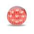 TLED-2TR by TRUX - Marker Light, 2" Round, Clear Ribbed Red, LED (9 Diodes)