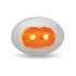 TLED-B4CA by TRUX - Marker Light, Mini Button, Oval, Clear Amber, LED, 3 Wire
