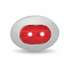 TLED-B4CR by TRUX - Marker Light, Mini Button, Oval, Clear Red, LED, 3 Wire