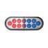 TLED-OXRB by TRUX - Stop, Turn & Tail Light, Oval, Dual Revolution, Red/Blue, LED