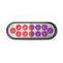 TLED-OXRP by TRUX - Stop, Turn & Tail Light, Oval, Dual Revolution, Red/Purple, LED