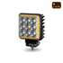 TLED-U118 by TRUX - Work Light, Next Generation, Universal, White, Square, with 360° Side Diodes & Amber Strobe (33 Diodes), 4000 Lumens