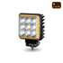 TLED-U118 by TRUX - Work Light, Next Generation, Universal, White, Square, with 360° Side Diodes & Amber Strobe (33 Diodes), 4000 Lumens