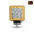 TLED-U118 by TRUX - Work Light, Next Generation, Universal, White, Square, with 360° Side Diodes & Amber Strobe (33 Diodes), 4000 Lumens