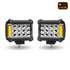 TLED-U106 by TRUX - Work Light, Cube, with Amber Side Strobe, 19 Diodes, Pair, 3600 Lumens