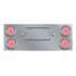 TU-9017L4 by TRUX - Center Panel, Rear with 2 x 4" (Red & Back-Up), 2 x 4" Clear Red & 2 License Light LEDs