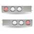 TU-9209L2. by TRUX - Mud Flap Hanger, with Flat Top, 4 x 4" Dual Revolution, 2 x 4" Clear Red LEDs & Bezels